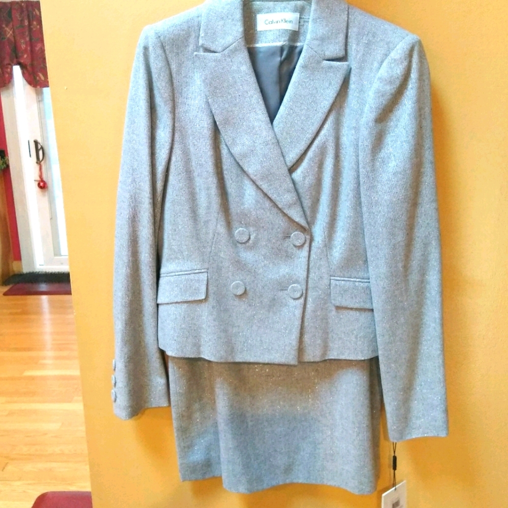 Calvin Klein Gray Skirt Set